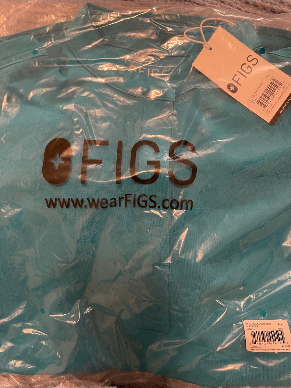 FIGS Teal Medical Scrub Top